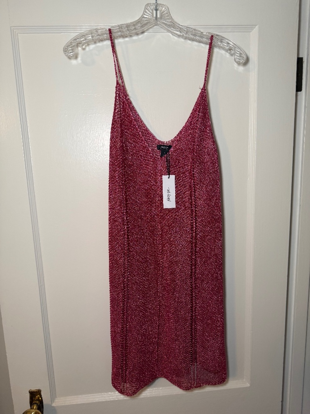 Nasty gal metallic pink cover up. NWT.